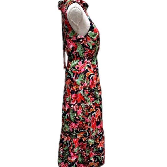 Sam Edleman High Neck Tiered Watercolor Floral Dress NWT - Picture 7 of 14
